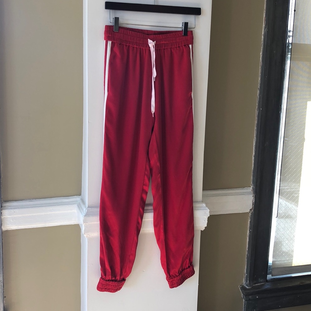 AMIRI red silk jogger pants - Picture 5 of 8